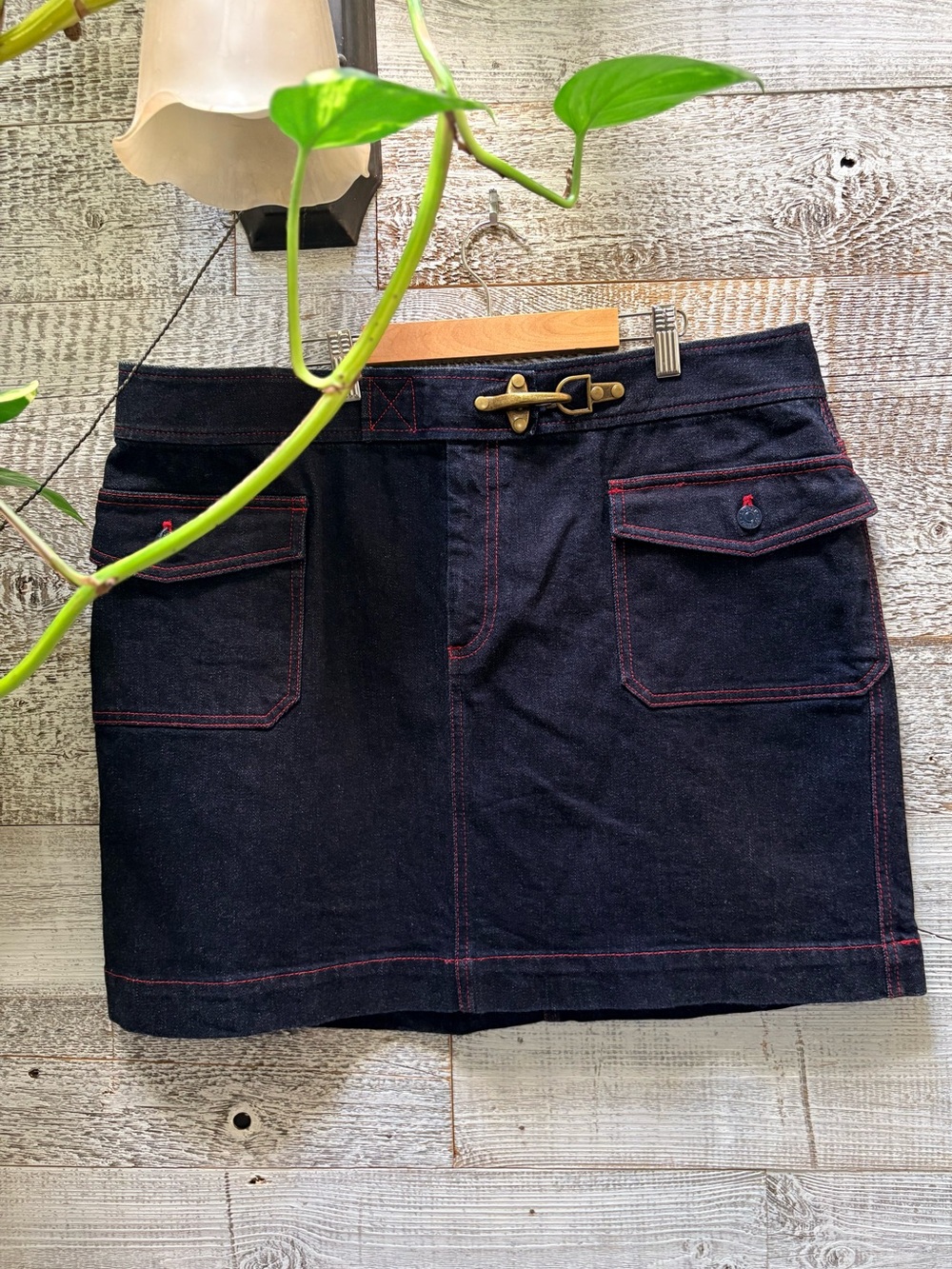 Lauren Jeans Co | Western Cowgirl Dark Wash Denim Miniskirt - Women's 16